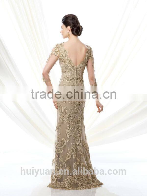 new designer lace open back elegant dresses long sleeves