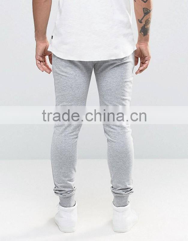 Unisex Fashion Jersery fabric Sweat Joggers casual sport pants with Leg Embroidery