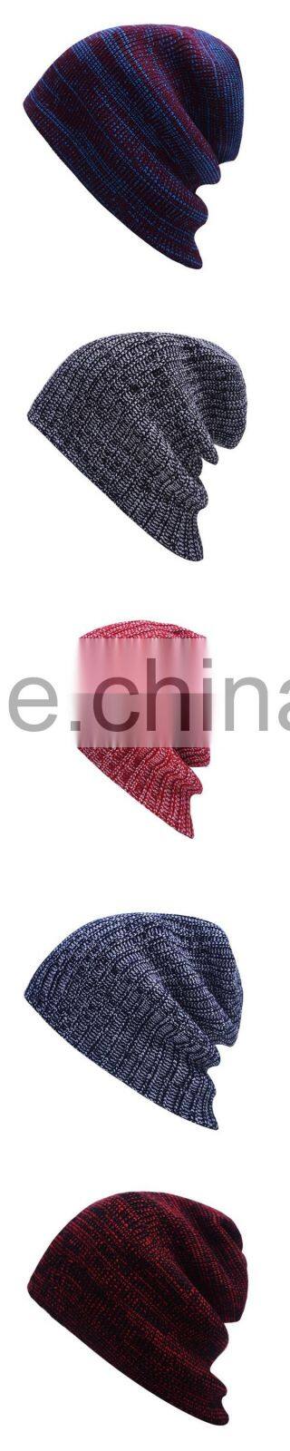 High Quality Plain Color Acrylic Knit Man Cap Hat China Wholesale Manufacture