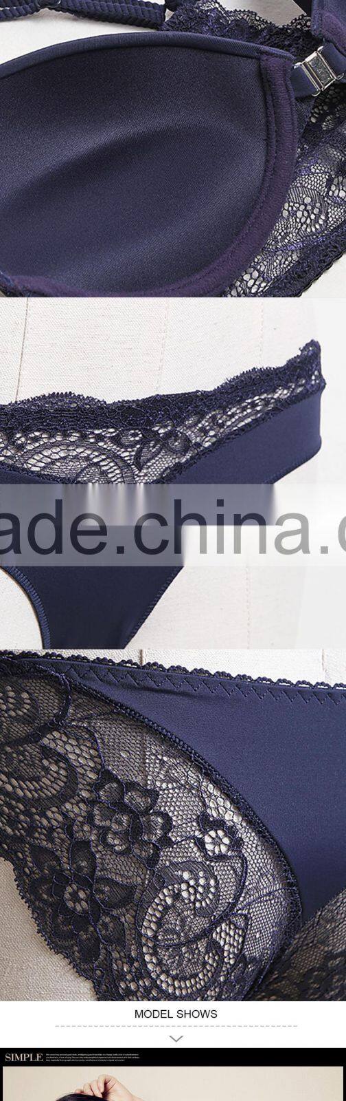 HSZ-18924 Excellent Factory Sexy Bra and Panty New Design Hot Selling Lace Comfortable Ladies Underwear Women Sexy Bra