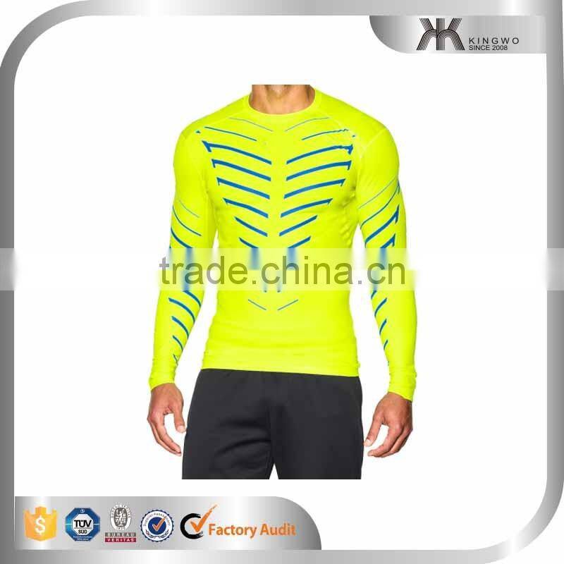 Custom bright coloured mens actuve running shirt gym fitness wear