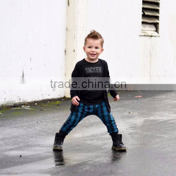 fashion kid clothes new style pants tartan pattern casual harem pants baby boy clothes