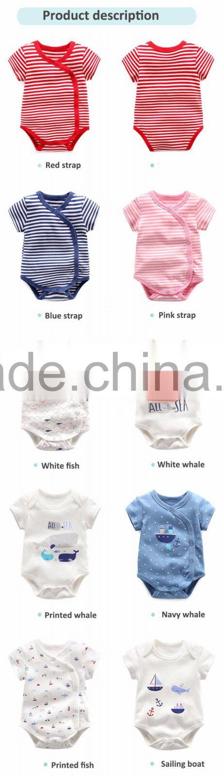 2017 hot sale cotton import 0-24 month baby romper baby clothes