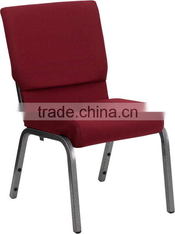 Wholesale Used Hot sell item Stacking Metal Church Chair Steel fabric stacking Waiting Meeting Room conference church chair