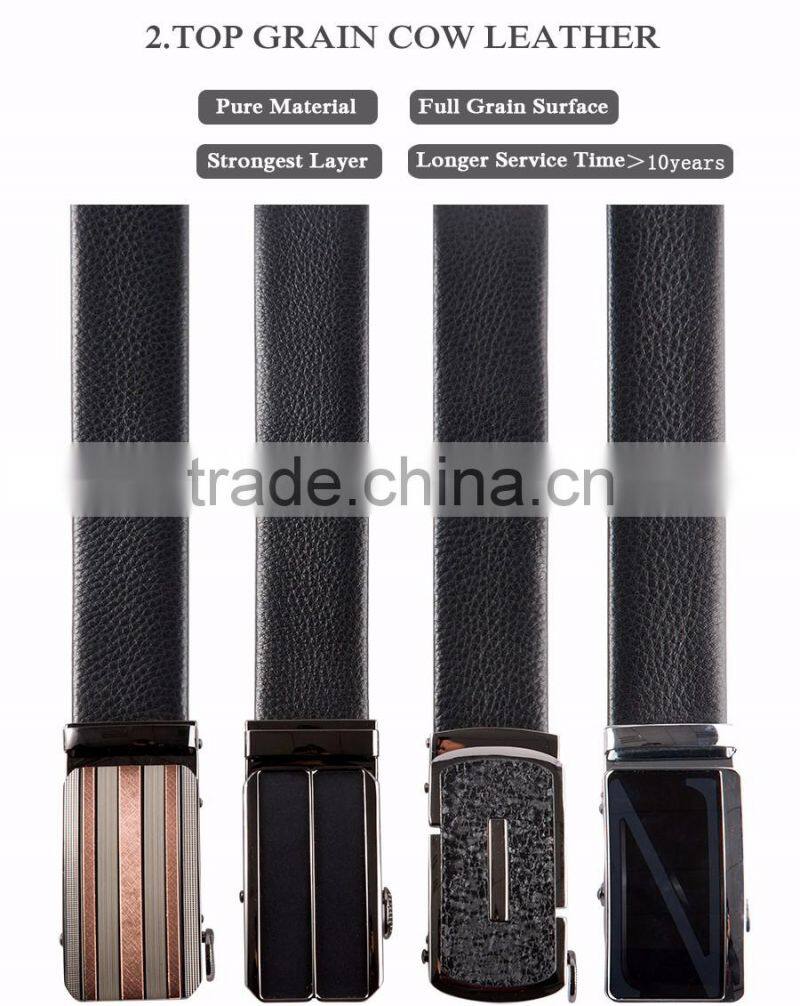 Wholesales Custom Logo Zinc Alloy Buckle Genuine Leather Belt For Men