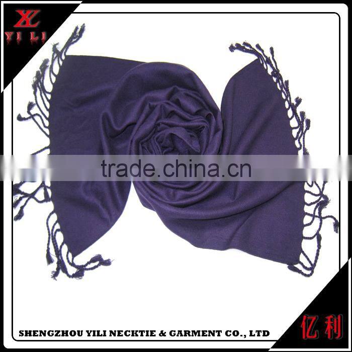 Soft warm cheap polyester women plaid scarf