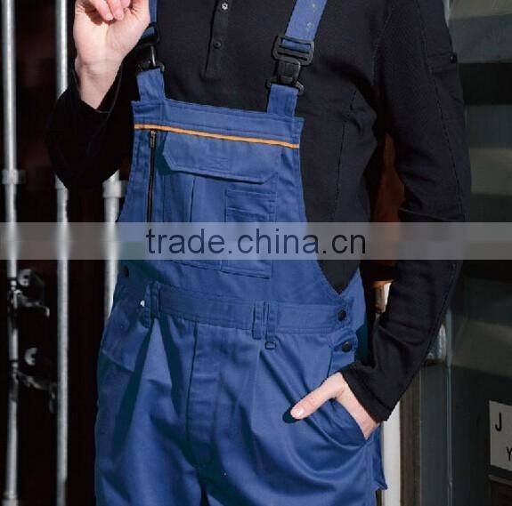 Juqian 2016 quality work garments classic breathable detachable cargo durable blue overall work pant