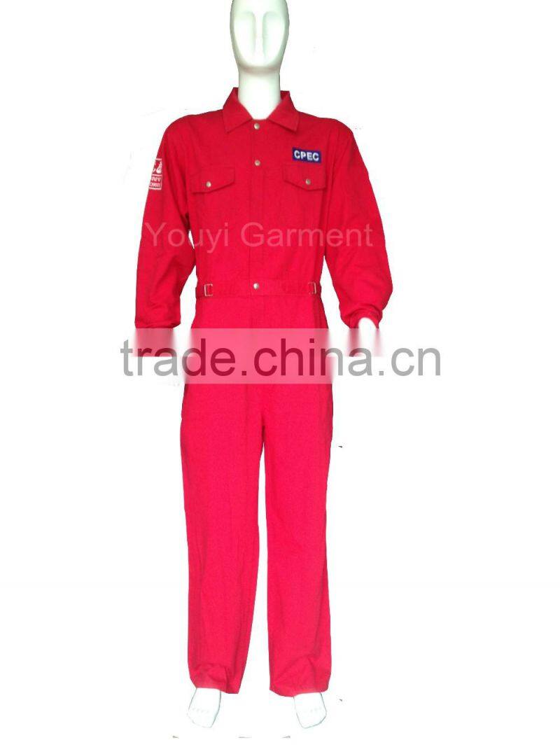 wholesale red protex fr coverall with embroidered logo