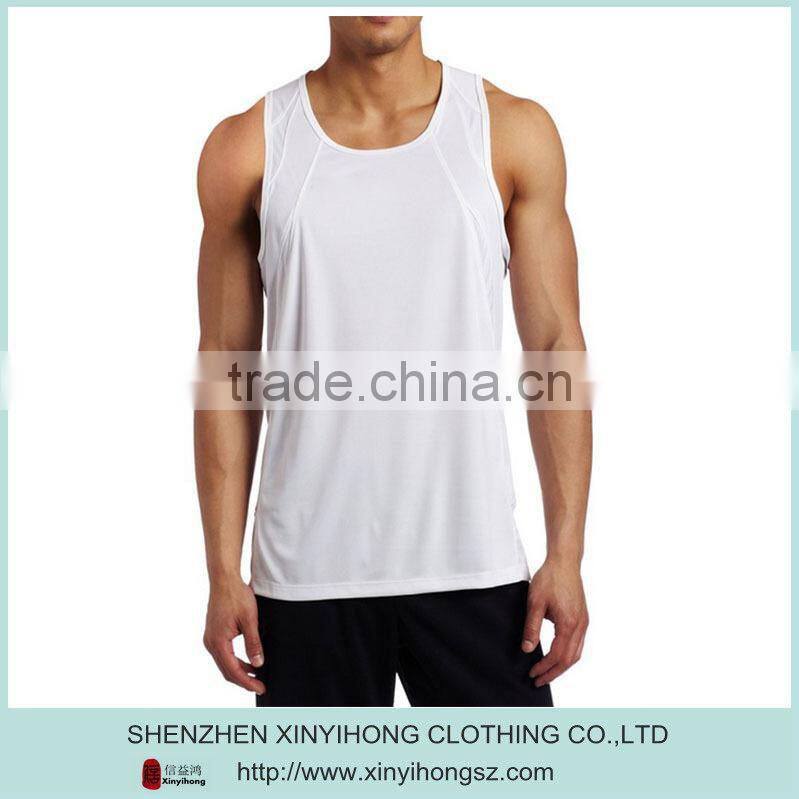 100% polyester mens tank tops/Contrast Colors Design racerback tank tops for men