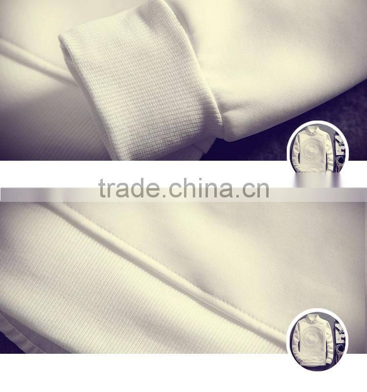 Korean space cotton 200gsm t shirt embossed round neck slim fit mens streetwear t shirt/sweatshirt clothing men