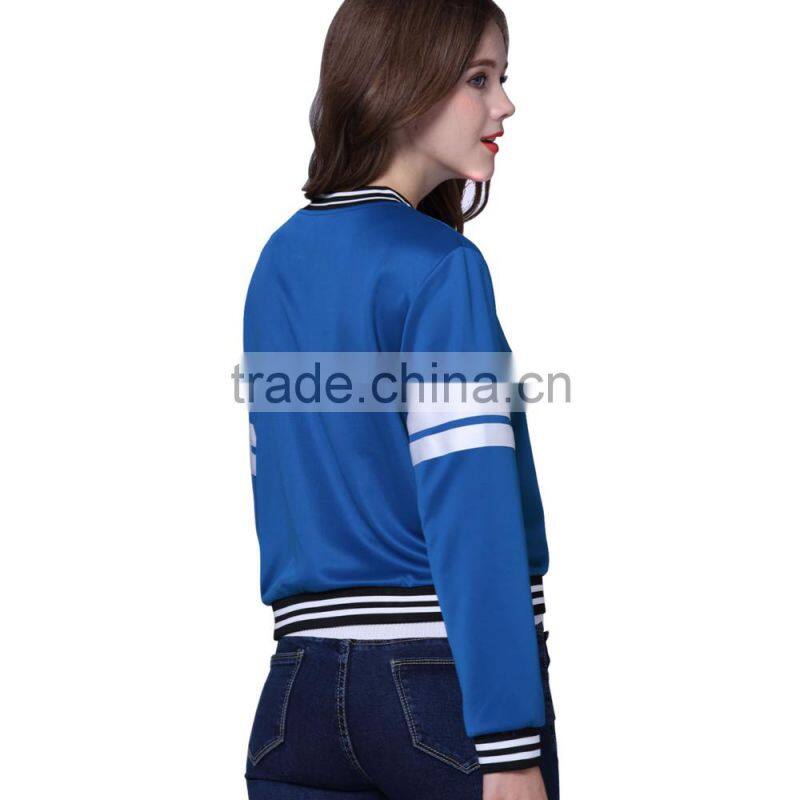 Tailor made up and down color Logo Printing Sport Jacket For Wholesale 2017