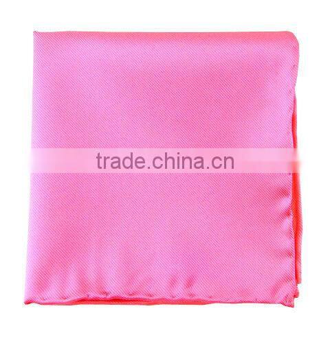 silk twill solid pink pocket squares