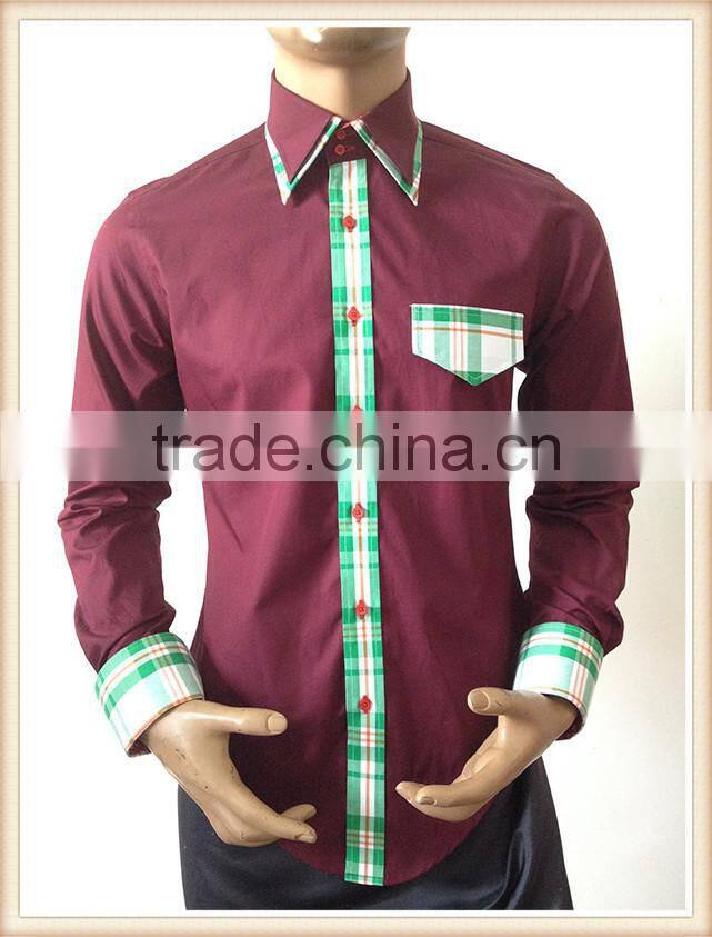 2016 men long sleeve swallow tailed tuxedo shirt