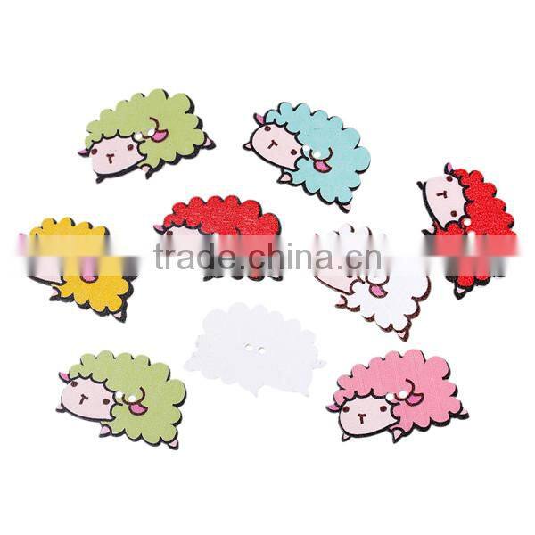 Low Price colorful wooden button