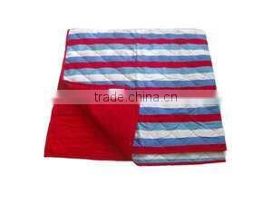 2014Xinbo Entertain Summer Picnic Blanket Red White & Blue Stripe Pattern Quilted