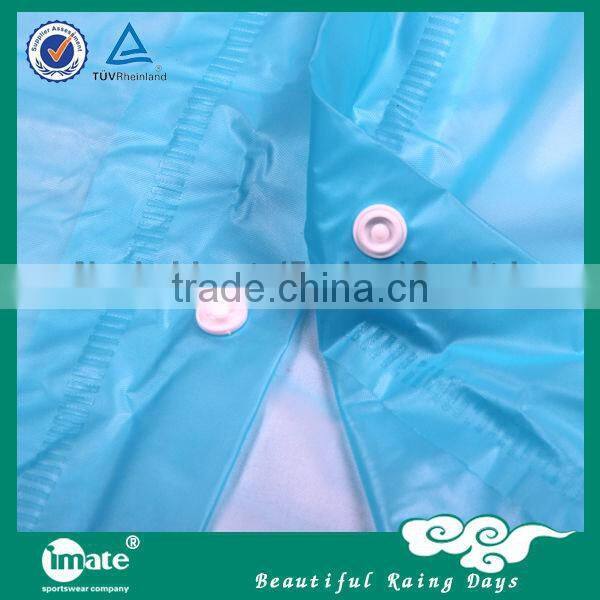 Cheap wholesale portable long hooded raincoat