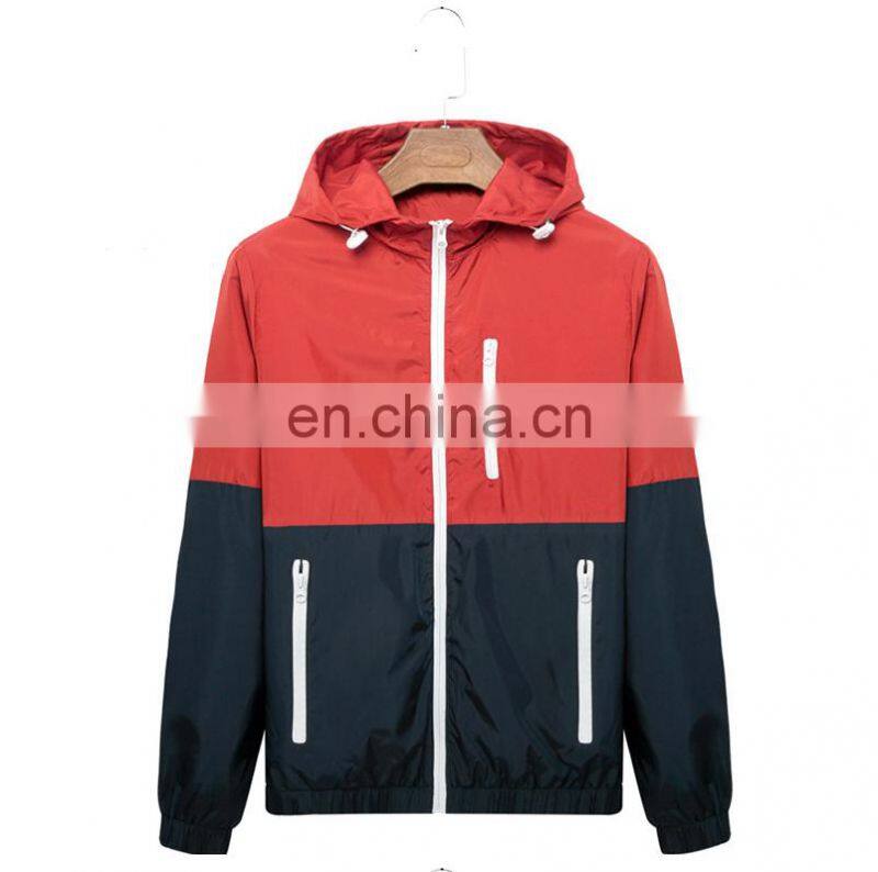 Men and women Polyester thin coat Light weight windbreak jacket with hood