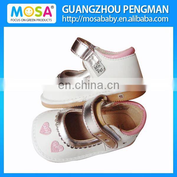 Cute Toddler Girl Leather Squeaky Outdoor Shoes Wholesale