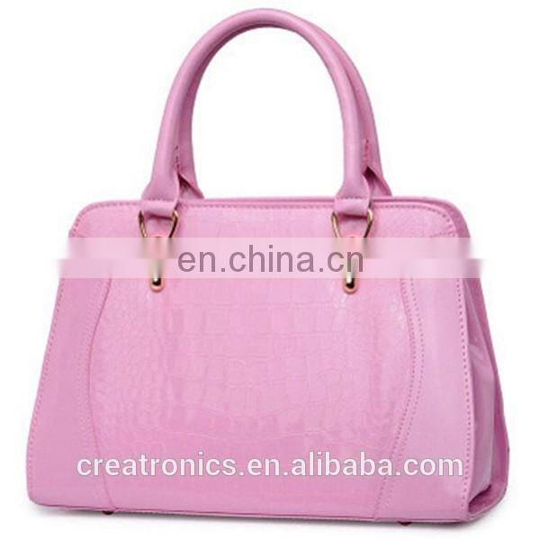 CR high quality control system famous brand ladies leather bags crocodile pattern women leather handbags