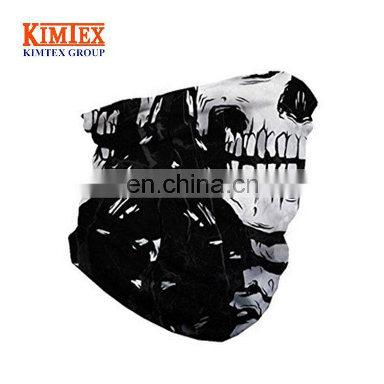 Skeleton Seamless Bandana, X Ray Skull Face Mask for Dust, Music Festivals, Raves, Riding,