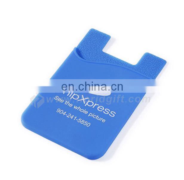 Promotional Mobile Phone Case Pocket Soft Silicone Cell Phone Wallet Card Holder Wallet