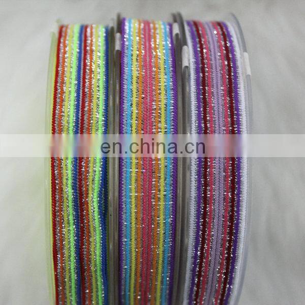 Wholesale colorful glitter jacquard elastic