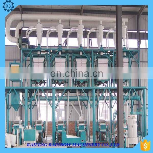 Complete flour production line for wheat grain