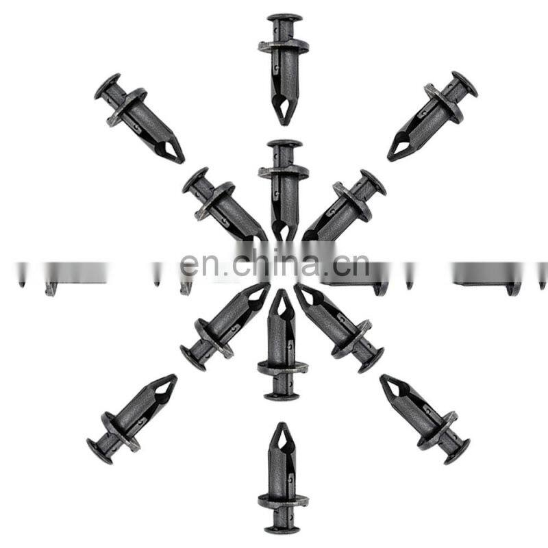 100x Car 8mm Dia Hole Plastic Rivets Fastener Auto Fender Bumper Push Pin Clips