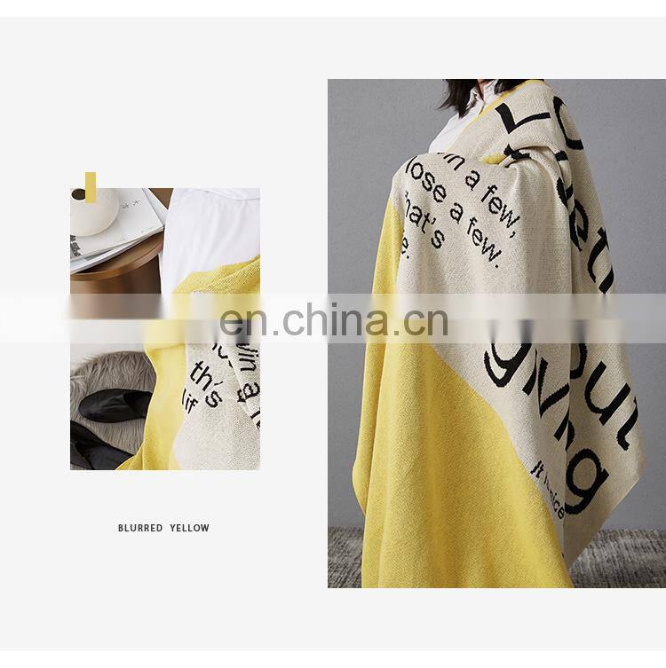 RAWHOUSE Wholesale 100 % cotton soft Knitted blanket