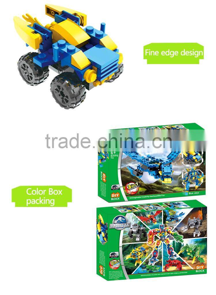 JSTOYS 2 in one deformation blocks building toys made in china