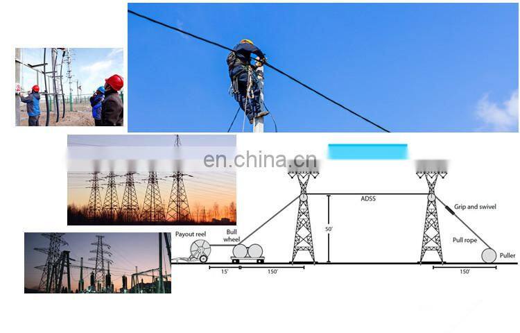 500m span self supporting 24 core fiber optic cable adss optical fiber cable price list