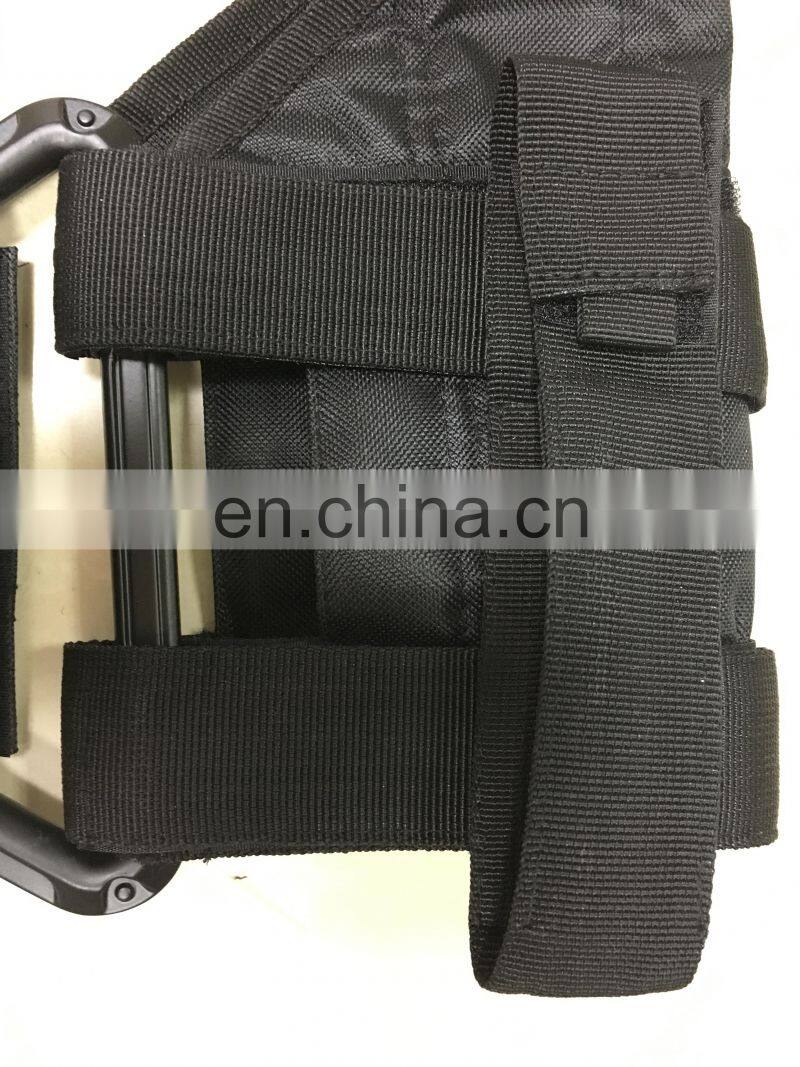 For Jeep JK for wrangler 2007-2017 hand hold fabric+Aluminum alloy 2/4 Door Handle Cover Trim Accessories 07-17