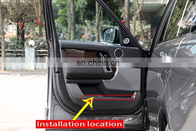 4Pcs Stainless Steel Interior Door Decoration Strips Trim For Land Rover Range Rover Vogue 2018 Car Accessories