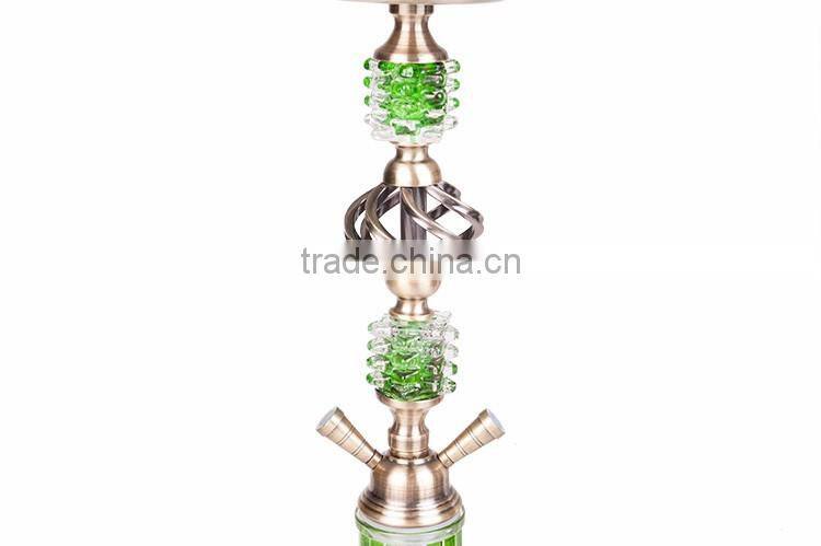 2016 hot selling JYH04 green wholesale glass hookah shisha