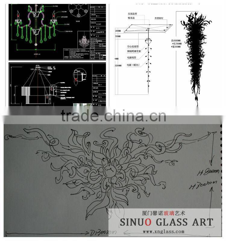 Modern decorative art murano plates ceiling decor