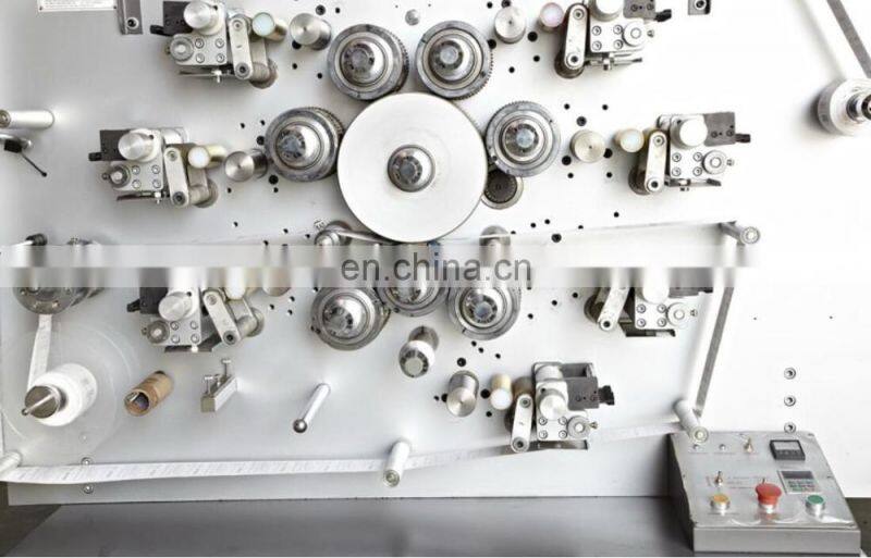 UGS1004 multiple 4 color Automatic pp woven ribbon printer printing machine, textile cloth bardcode label letterpress offset