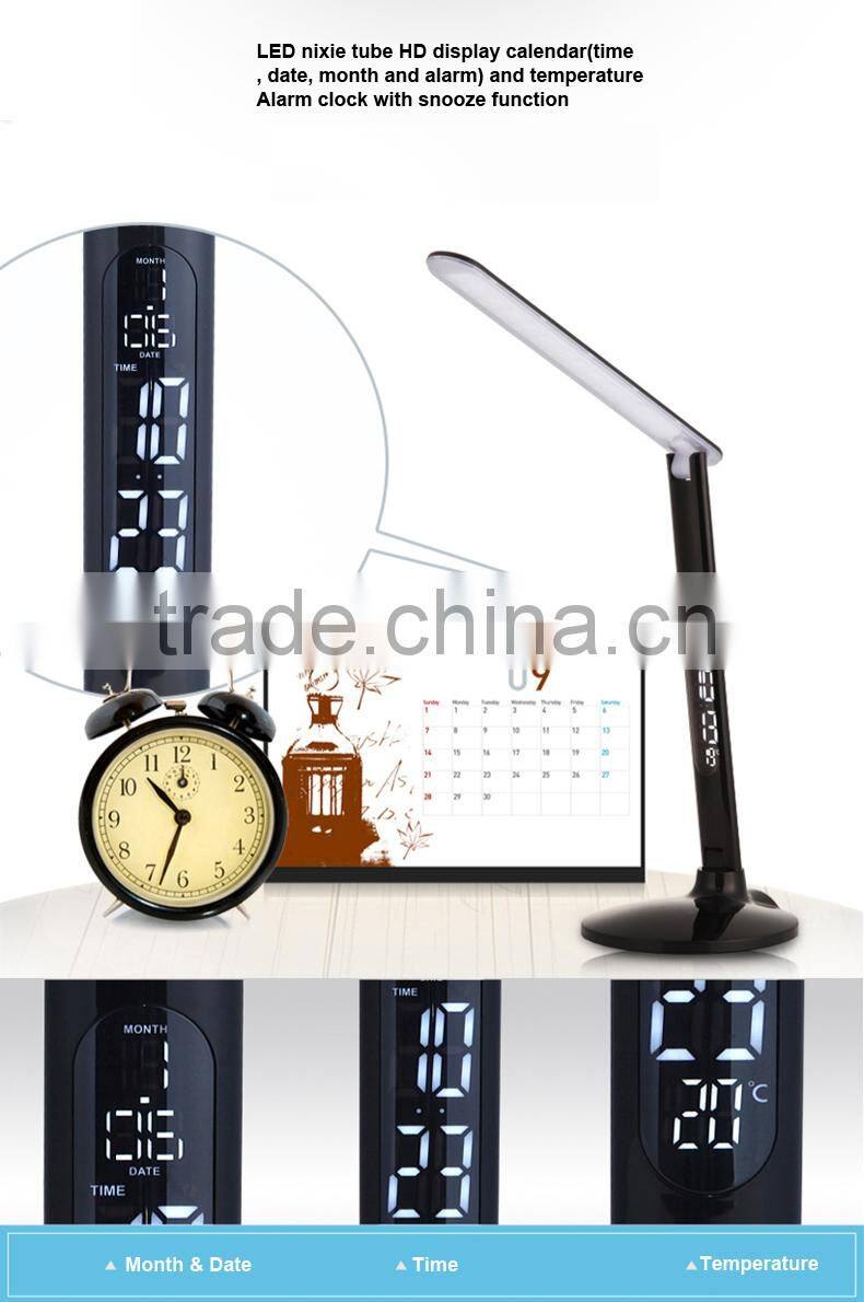 High quality LED desk light warm white 3300K/ cool light 5500K Calendar Power