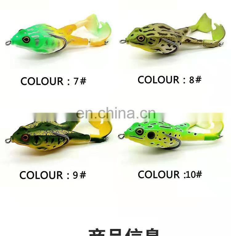 Byloo China Famous Mini High Quality Realistic 3d Rubber Top Water Floating Jump Minnow Plastic Jigging Lucana Soft Frog Fishing