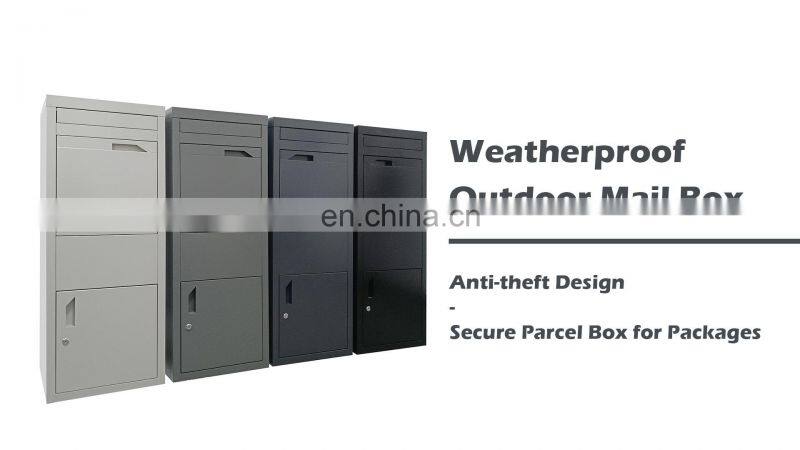 Factory direct Drop & Freestanding Locking Parcel Drop Box, Black
