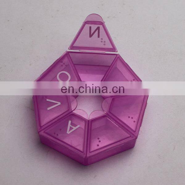 7 Days Pill Box with Plastic Hot Selling Slide Pill Box Wholesale Custom Different Color Pill Boxes Bulk