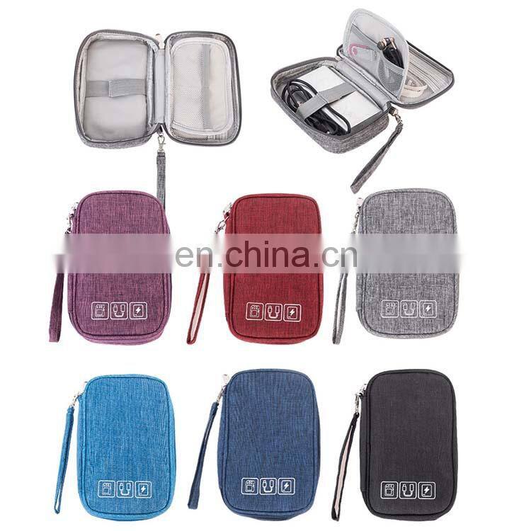 Travel Gadget Electronics Accessories Organizer Bag Portable Date USB Cable Storage Organizer Bag For Cord Charger Phone