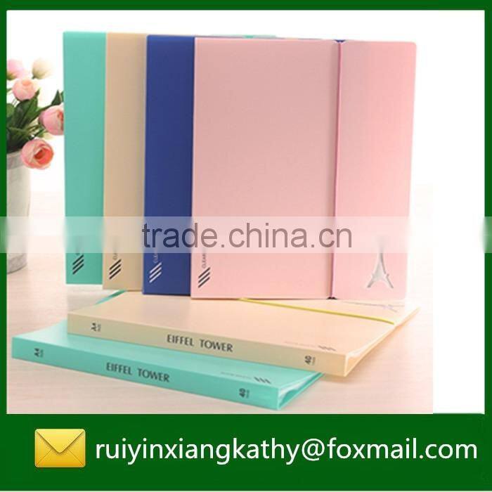 Wholesale PP hard cover Display Book with elastic band
