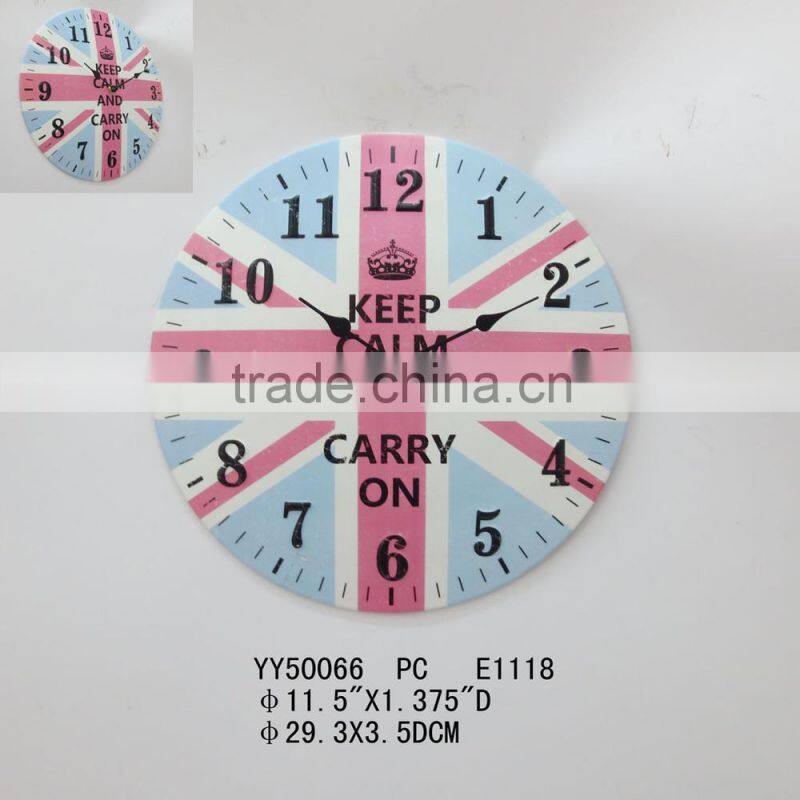 Factory cheap vintage round wall metal clock for home