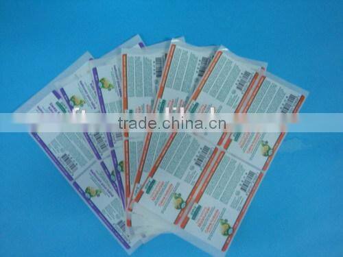 Plastic bottle labels,coated waterproof tag