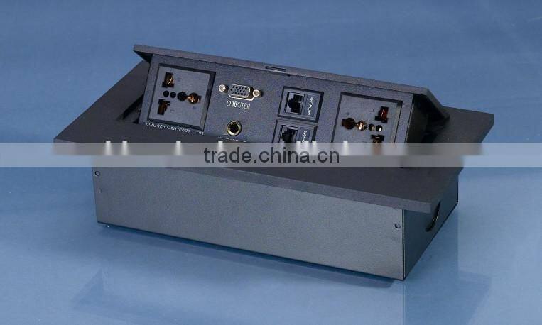 Hot Sale deskt plug desktop outlet box socket + outlet