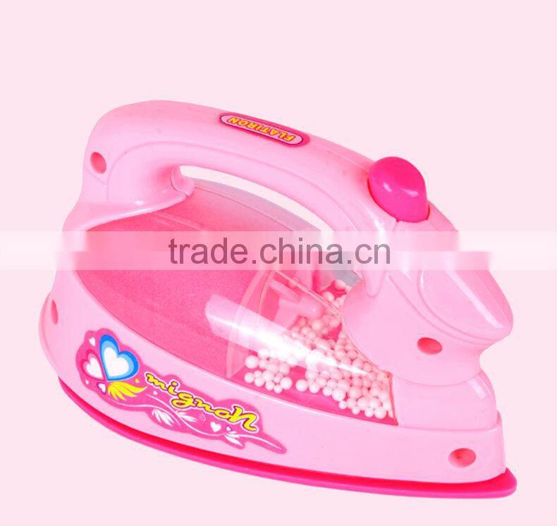 Hot selling mini kids home appliances Furniture toy playing house toy mini appliances toys electric iron with light