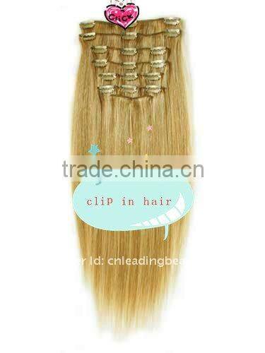 20 inch body wave human hair clip in hair extension for african american