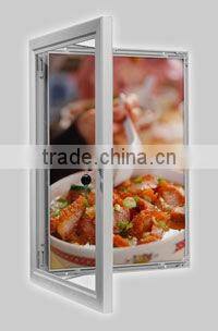 Wall-mounted Slim Key Lockable Cork Boards Poster Frames with Polycarbonate Lens