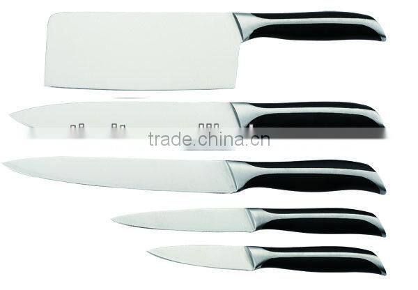 BLACK HANDLE STAINLESS STEEL 8PCS KITCHEN KNIFE SET