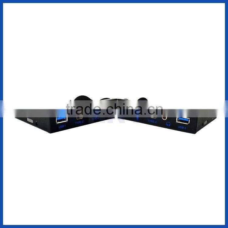 3.5" Expansion Floppy Bay Front Panel 2 USB 3.0 with USB Type C (Gen 1) Hub